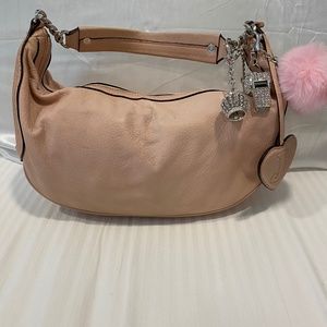 RARE VINTAGE Y2K SOFT PINK LEATHER JUICY COUTURE BAG